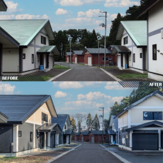 M地区外国人ハウス外壁塗装工事（三沢市）